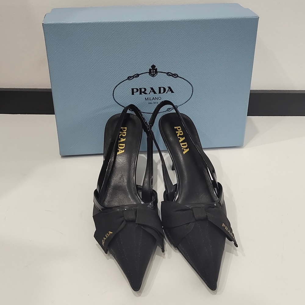 Prada black high heels